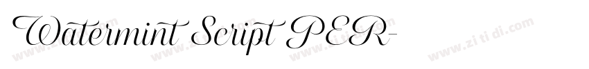 Watermint Script PER字体转换